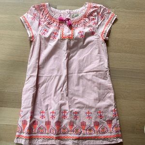 Peek dress size 10, gently worn, pink with embroidery